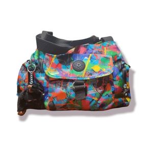 Kipling Fairfax Art Party Print Shoulder Handbag